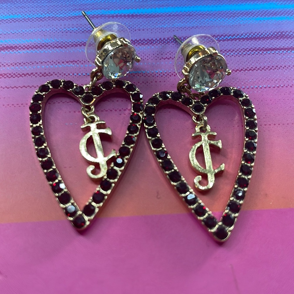 Juicy couture heart earrings